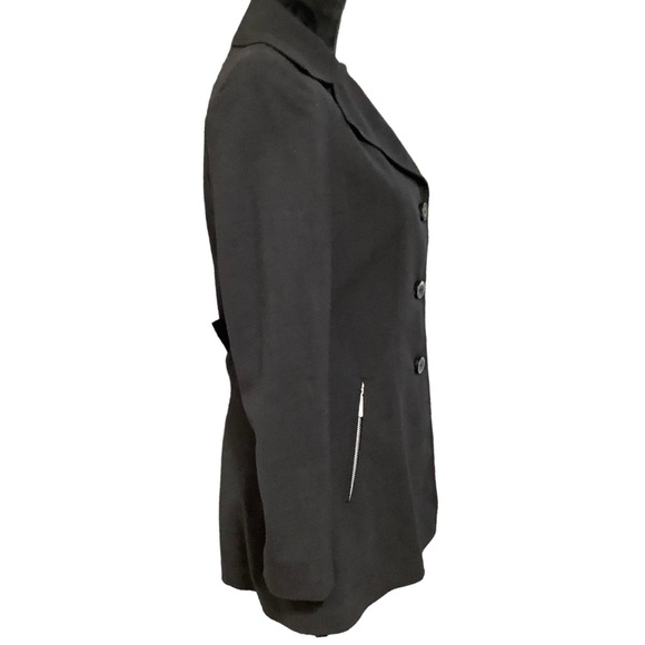 BEBE MADE IN ITALY New Wool Black Blazer/Jacket Size 4 - Picture 4 of 15